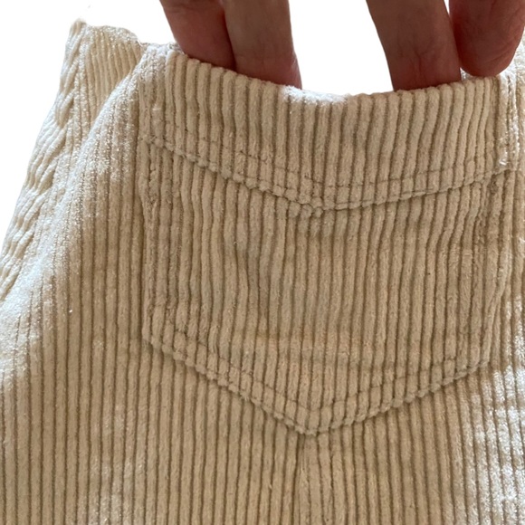She+Sky Cute Cream Tan Snap Close Soft Corduroy Ribbed Mini Skirt w Pock… - Picture 6 of 7